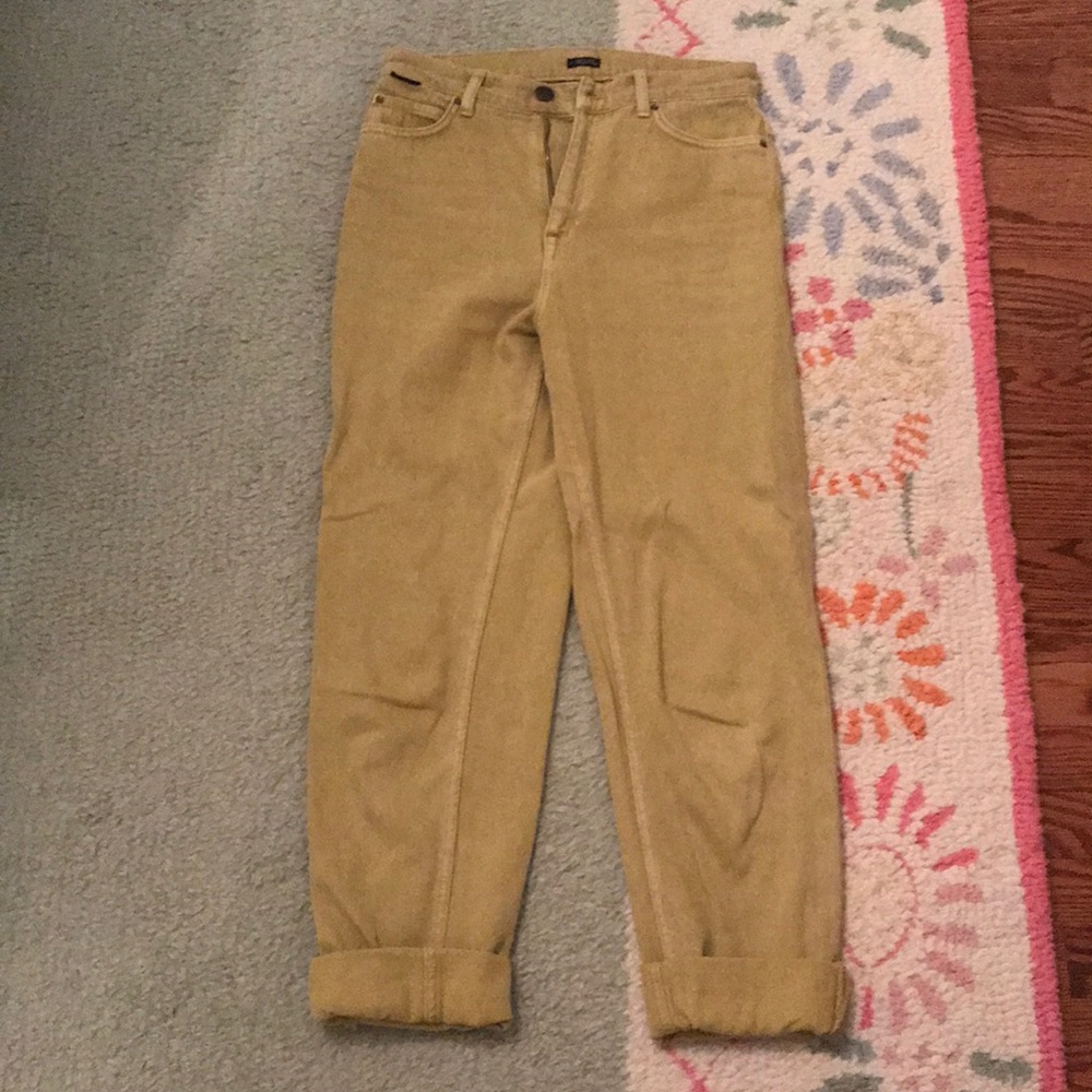 Yellow mom jeans